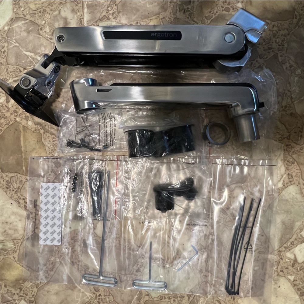 Ergotron LX Sit Stand pole mount monitor arm w/ 28 in pole, and mount!